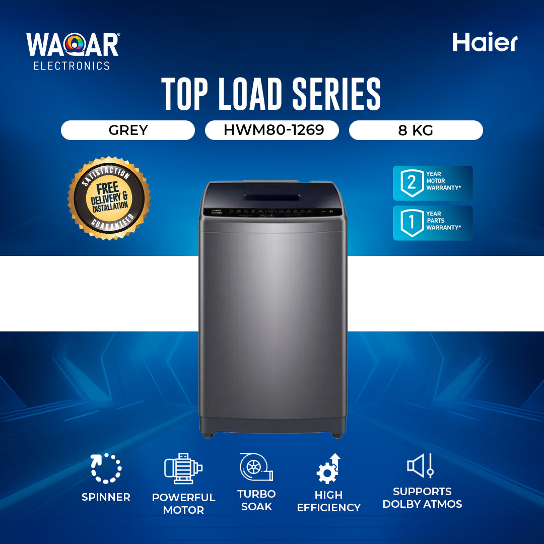 HAIER WASHING MACHINE TOP LOAD SERIES HWM 80 1269